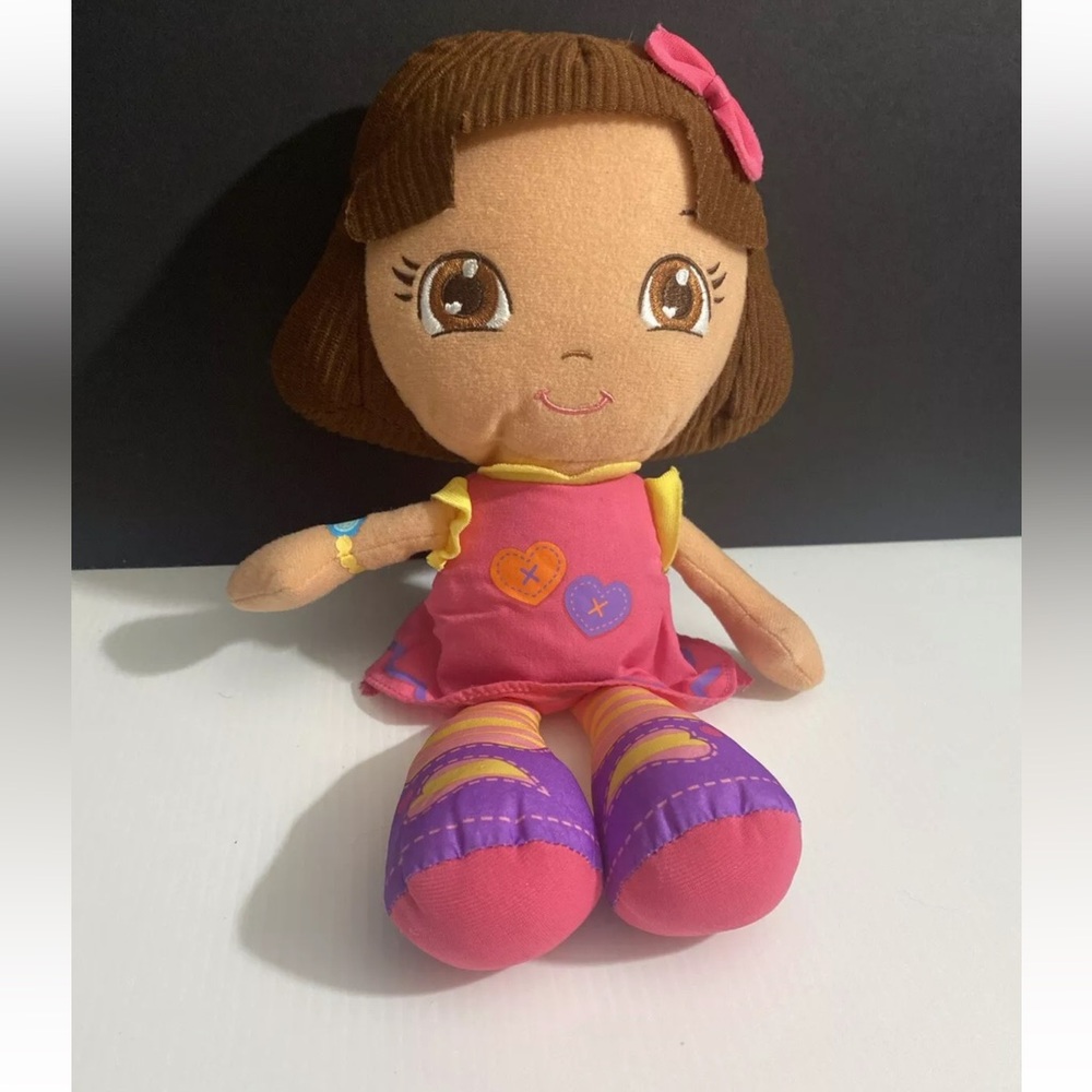 2012 Fisher Price Mattel 11” Dora the Explorer Dora Loves You Plush Stuffed Doll